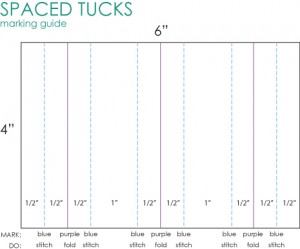 spaced tucks